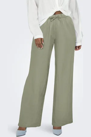 ONLY ONLCARO MW LINEN BL PULL-UP PANT CC PNT - Dames - Leggings