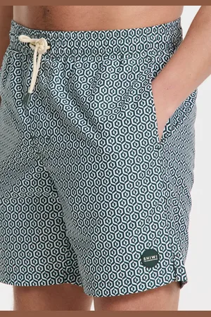Shiwi Men Mike Swim Shorts 7 Inch Geo Tile Zwembroeken Heren - - Maat S