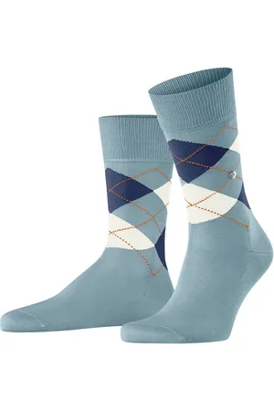 Burlington Manchester Sok Ruit 6444 - Maat 40-46 - Heren - Halfhoge sokken