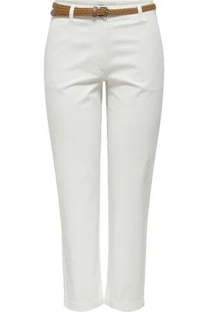 JDY Jacqueline de Yong Broek chicago Mw Ankle Pant Pnt Dia 15351721 Snow White Dames Maat - W26 X L32