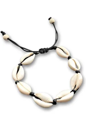 Amanto Armband Filein Black - Dames - Schelpjes - Gevlochten koord - 18-21 cm