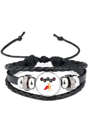 Akyol Super baby met cape armband zwart - Baby - super baby - verjaardag - geboorte - baby shower - cadeau - kado - geschenk - gift
