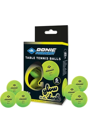 Merkloos Glow in the Dark Tafeltennisballen - 6 Fluorescerende Ballen voor Spel bij Schemering en Donker
