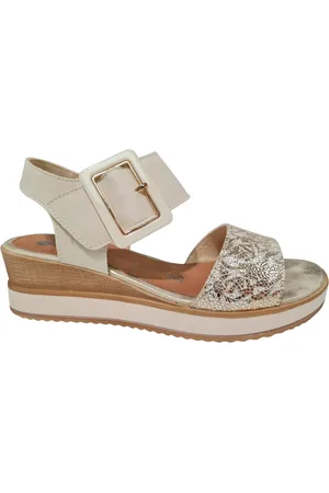 Remonte Witte Leren Dames Sandalen Sleehak - - 41