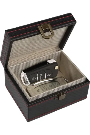 Merkloos Autosleutelbox met RFID-blokkering - Premium leren anti-diefstal oplossing voor keyless entry