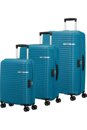 American Tourister Kofferset - 3 delig Liftoff set - handbagage + M/L - Teal Blue