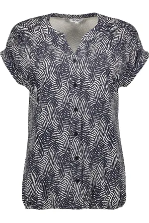 ZOSO Blouse Nanda 252 0008-0016 Navy/white Dames Maat - XL