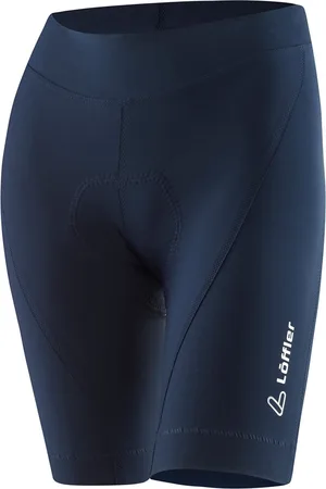 Löffler Loeffler fietsbroek kort W Bike Tights Hotbond® Dark Blue voor dames