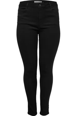 ONLY CARAUGUSTA HW SKINNY JEANS BLACK Dames Jeans - Maat W46 x L32