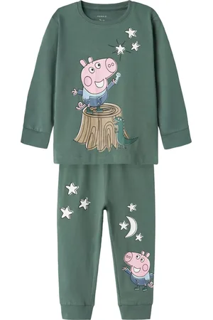 NAME IT Pyjama groen Peppa Pig - NMMOMAS - Maat 110