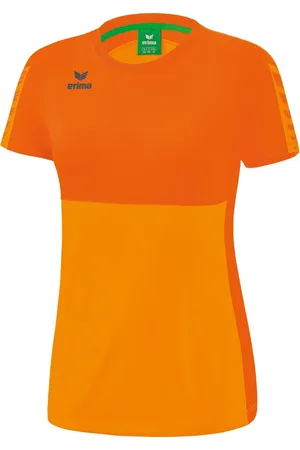 Erima Six Wings T-Shirt Dames New Orange-Oranje Maat 44