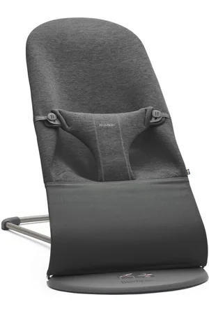 Merkloos Babywipstoel Bliss 3D Jersey - Zwart Grijs - Comfortabele Schommelstoel voor Baby