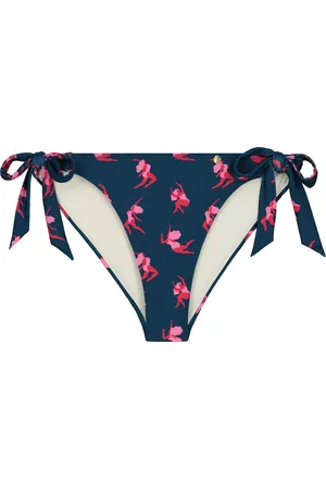 A-dam Flora - Bikini broek - Zwemkleding - Gemaakt van Gerecyclede Flessen - Vegan - Dames - Vrouwen - Donkerblauw - XL