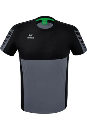 Erima Six Wings T-Shirt Slate Grey-Zwart Maat XXXL