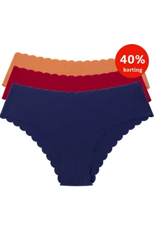 THE OH Collective SUPERZACHT! Naadloos Ondergoed (Maat 34-36 valt groot) | 3-Pack: Donkerpaars, Kersenrood & Oranje | Al meer dan 500 tevreden klanten | | Ademend | Perfect voor onder sportleggings | Hipster | Seamless | Sportondergoed