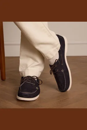 Manfield Heren - Navy suède bootschoenen - Maat 40