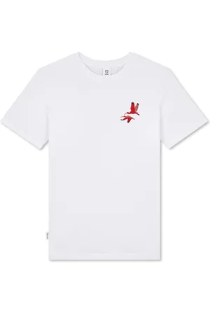 A-dam Flying Birds - T-shirt - Katoen - Korte Mouw - Heren - Wit - M