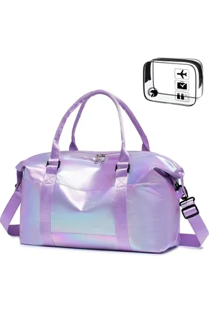 Merkloos Waterdichte Sporttas voor Heren en Dames - 25L Handbagage Weekendtas, Zwemtas, Fitnesstas, Reis- en Sporttassen in Paars