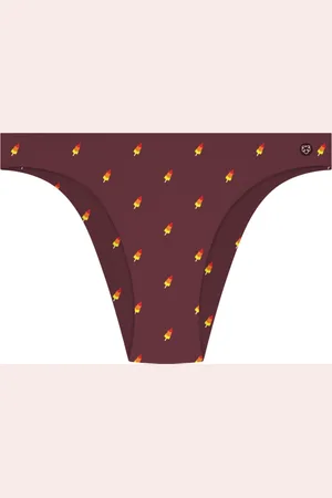 A-dam Rocket - Bikini broek - Zwemkleding - Gemaakt van Gerecyclede Flessen - Vegan - Dames - Vrouwen - Bordeaux - XL