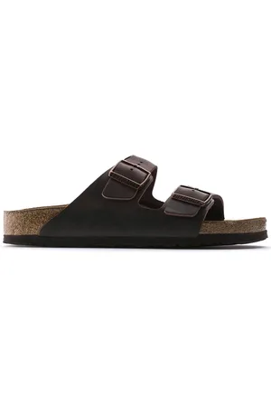 Birkenstock Arizona Habana Zwarte Slippers - Streetwear - Vrouwen