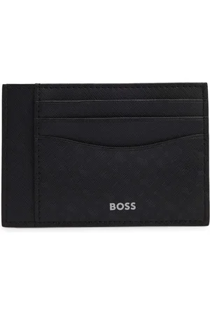 HUGO BOSS Leren Portemonnee Zair Big CC Wallet Zwart