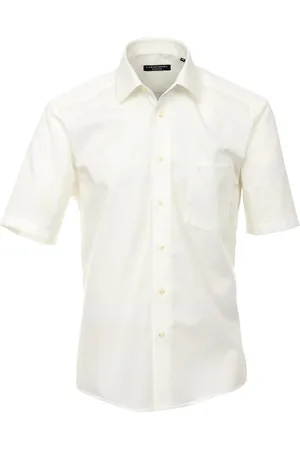 Casa Moda Overhemd Effen Poplin Kent Korte Mouw Comfort Fit - 54