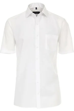 Casa Moda Overhemd Effen Korte Mouw Kent Modern Fit - 49