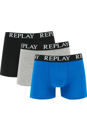 Replay Boxer Basic Cuff Logo 3 Pack - Boxershorts Heren-XL