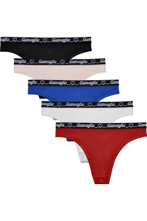 Merkloos GIANVAGLIA® Deluxe 10-Pack Katoenen String 820 XL (40-42))