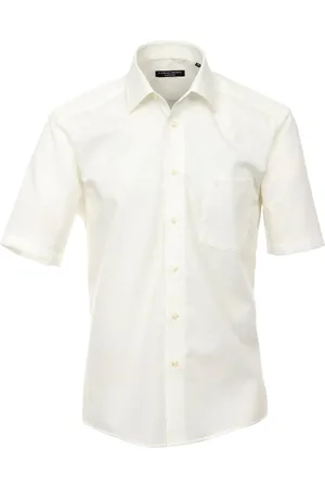 Casa Moda Overhemd Effen Poplin Kent Korte Mouw Comfort Fit - 56