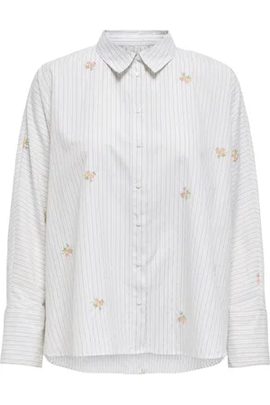 ONLY ONLJOELLA GRACE L/S EMB SHIRT OX WVN - Dames - Blouses