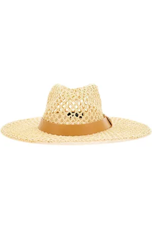 Guess Geweven Strohoed Dames Fedora - Naturel - Maat M