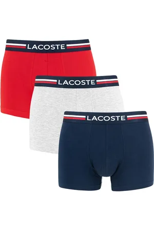 Lacoste Iconic Heren Boxershorts 3-Pack Rood/Blauw/Grijs - Maat M