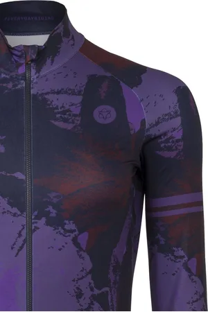 AGU Flower Fietsshirt Lange Mouwen Performance Dames - Purple Rain - L