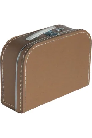 Merkloos Kinderkoffer Kraft 30 cm Kraft - Logeerkoffer - Kartonnen koffer - Kinder koffertje kartonnen - Speelkoffer - Poppenkoffer- Opbergen - Cadeau - Decoratie