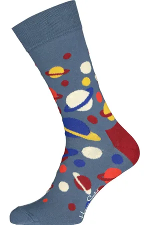 Happy Socks The Milky Way Sock - planeten in het blauw - Unisex - Maat: 36 - 40
