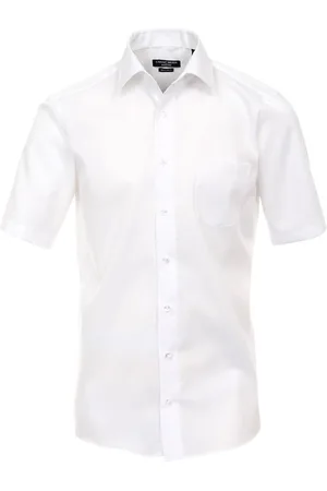 Casa Moda Heren Overhemd Poplin Non Iron Korte Mouw Combi Manchet - 51