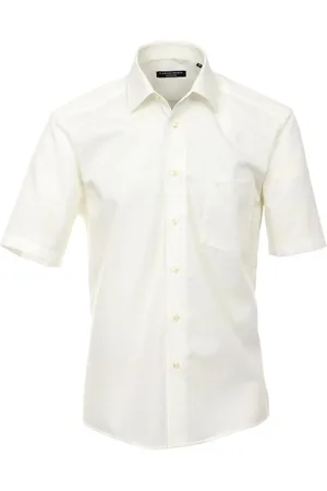 Casa Moda Overhemd Effen Poplin Kent Korte Mouw Comfort Fit - 52