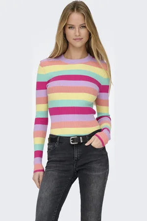 ONLY Trui Onllouisa L/s Pullover Knt Nca 15344579 Lavendula/w Coral H Dames Maat - L