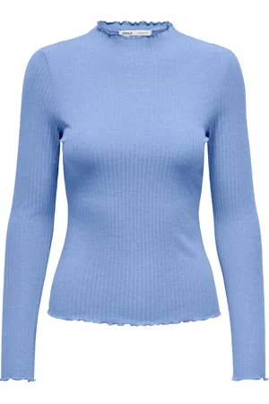 ONLY T-shirt Onlemma L/s High Neck Top Noos Jrs 15180040 Provence Dames Maat - XS