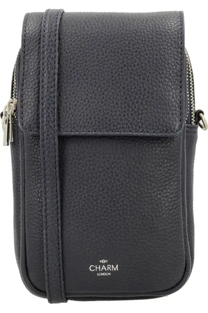 Charm London Washington Telefoontasje - Telefoon - Pasjes - Crossbody - Schoudertas - - 100% Leer