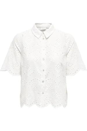 ONLY Blouse Onlvalais S/s Shirt Wvn 15351106 Cloud Dancer Dames Maat - L