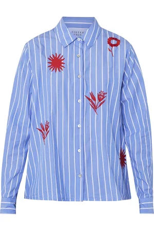 SisterS point Ibisa-sh - Dames Blouse - Stripe/red - Maat XL