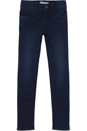 NAME IT Jeans Nkfpolly Skinny Jeans 1212-tx Noos 13210232 Dark Blue Denim Dames Maat - W110