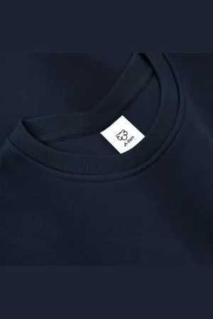A-dam Adam Orange - Sweatshirts - Vegan - Katoen - Trui - Heren - Donkerblauw - S