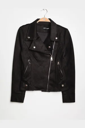 Merkloos Suede biker jasje - maat XXL