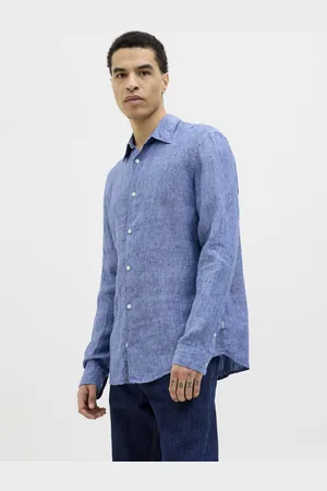 JACK & JONES JACK&JONES - JPRBLALAWRENCE LINEN L/S SHIRT SN - Heren - Overhemden