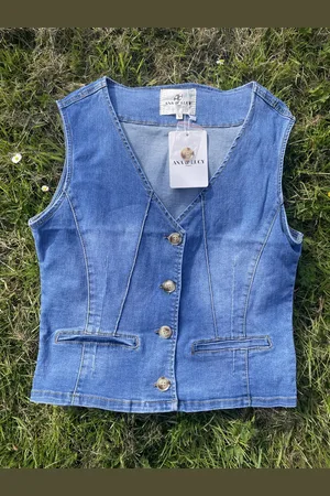 Merkloos Hill Fashion - Gilet - Spijkerstof - Loïs - - Maat S