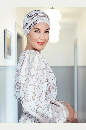 CHRISTINE Shanti turban w/print - - chemo - alopecia