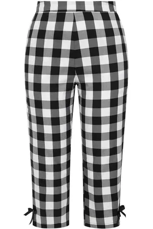 Banned Retro Esme Gingham Capri broek - XL - /Wit